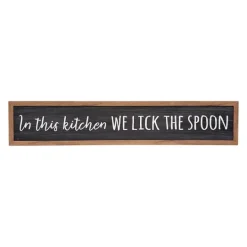 Kirkland's Home We Lick The Spoon Framed Wall Plaque- Wall Quotes & Signs