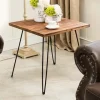 Kirkland's Home Weather Fir Wood And Hairpin Legs Accent Table- Accent & End Tables