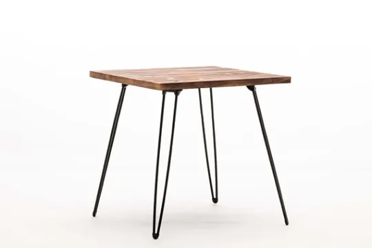 Kirkland's Home Weather Fir Wood And Hairpin Legs Accent Table- Accent & End Tables
