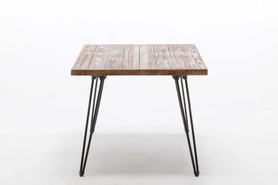 Kirkland's Home Weather Fir Wood And Hairpin Legs Accent Table- Accent & End Tables
