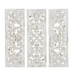 Kirkland's Home Weathered Gray Wood Panel Wall Plaques, Set Of 3- Wall Plaques