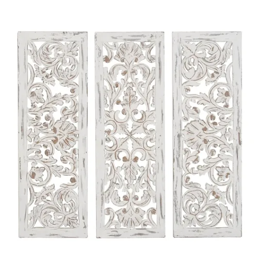 Kirkland's Home Weathered Gray Wood Panel Wall Plaques, Set Of 3- Wall Plaques