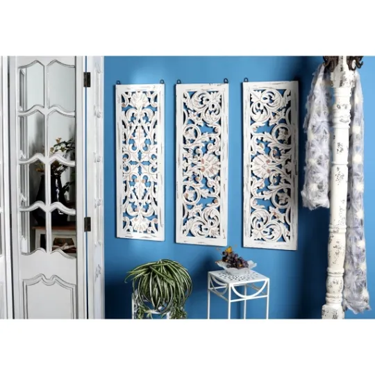 Kirkland's Home Weathered Gray Wood Panel Wall Plaques, Set Of 3- Wall Plaques