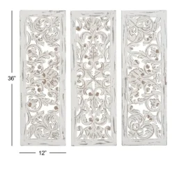 Kirkland's Home Weathered Gray Wood Panel Wall Plaques, Set Of 3- Wall Plaques