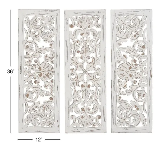 Kirkland's Home Weathered Gray Wood Panel Wall Plaques, Set Of 3- Wall Plaques