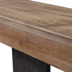 Kirkland's Home Weathered Oak And Metal Console Table- Console Tables