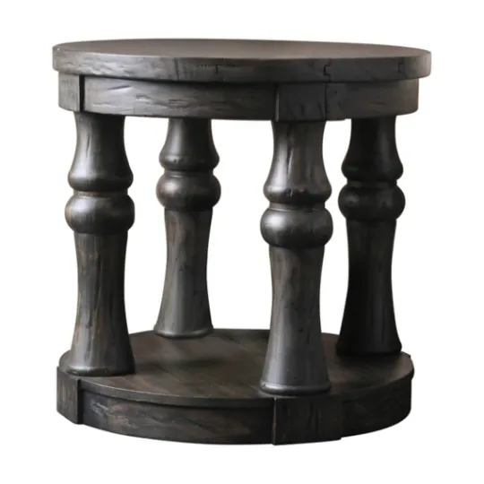 Kirkland's Home Weathered Wood Open Column Accent Table- Accent & End Tables