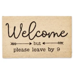 Kirkland's Home Welcome But Leave By Nine Doormat- Doormats