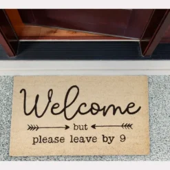 Kirkland's Home Welcome But Leave By Nine Doormat- Doormats