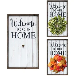 Kirkland's Home Welcome Interchangeable Wreath Wall Plaque- Wall Quotes & Signs