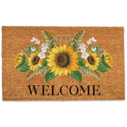 Kirkland's Home Welcome Sunflower Mix Doormat- Doormats