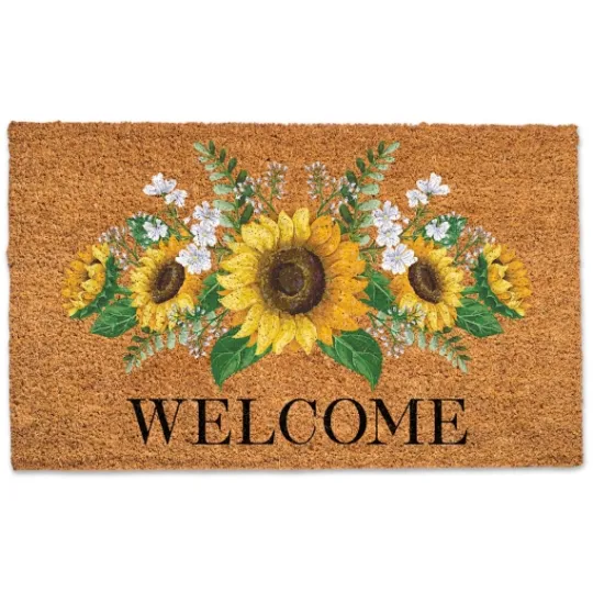Kirkland's Home Welcome Sunflower Mix Doormat- Doormats