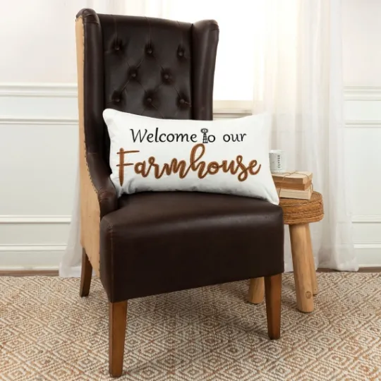 Kirkland's Home Welcome To Our Farmhouse Lumbar Pillow- Pillows