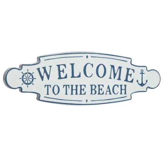 Kirkland's Home Welcome To The Beach Metal Wall Plaque- Wall Quotes & Signs