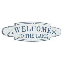 Kirkland's Home Welcome To The Lake Metal Wall Plaque- Wall Quotes & Signs