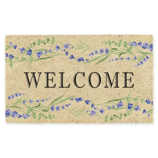 Kirkland's Home Welcome With Lavender Doormat- Doormats