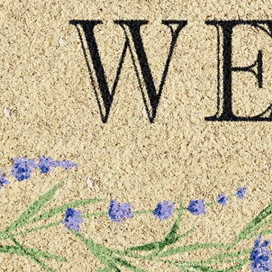 Kirkland's Home Welcome With Lavender Doormat- Doormats