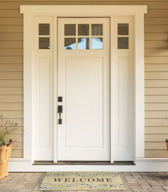 Kirkland's Home Welcome With Lavender Doormat- Doormats
