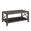 Kirkland's Home Wenge Brown X-Frame Coffee Table- Coffee Tables
