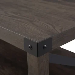 Kirkland's Home Wenge Brown X-Frame Coffee Table- Coffee Tables