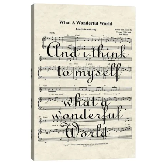 Kirkland's Home What A Wonderful World Ii Canvas Art Print- Wall Quotes & Signs