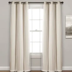 Kirkland's Home Wheat Curtain Panel Set With Overlay, 120 In.- Curtains & Drapes