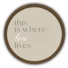 Kirkland's Home Where Love Lives Round Framed Plaque- Wall Quotes & Signs