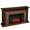 Kirkland's Home Whisky Maple And Stone Electric Fireplace- Tv Stands & Media Consoles