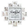 Kirkland's Home White 12 Photo Frame Collage Thankful Clock- Clocks