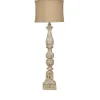 Kirkland's Home White Aged Burlap Shade Buffet Lamp- Buffet Lamps