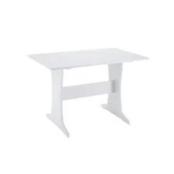 Kirkland's Home White And Beige Upholstered 3-Pc Dining Nook Set- Dining Sets
