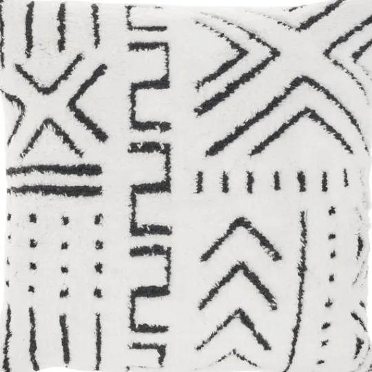 Kirkland's Home White And Black Tufted Geo Throw Pillow- Pillows