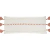 Kirkland's Home White And Blush Braided Stripe Lumbar Pillow- Pillows