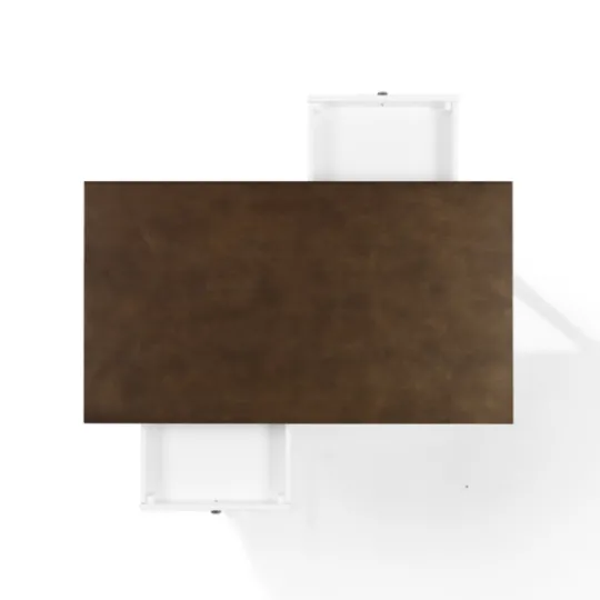 Kirkland's Home White And Brown Wood Kitchen Island- Kitchen Islands & Bar Carts