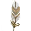 Kirkland's Home White And Gold Feather Wall Plaque- Wall Plaques