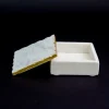 Kirkland's Home White And Gold Marble Square Vanity Box- Baskets & Boxes