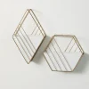 Kirkland's Home White And Gold Metal Wall Pockets, Set Of 2- Wall Storage