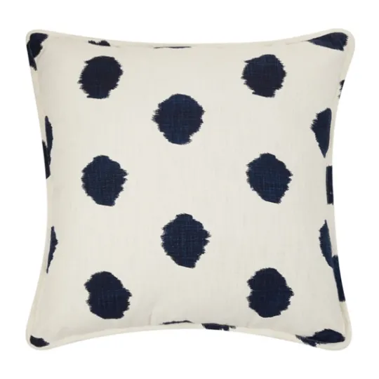 Kirkland's Home White And Navy Abstract Dot Pillow- Pillows