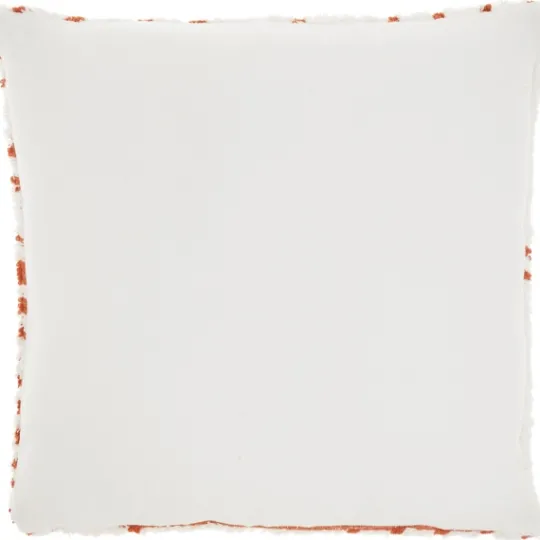 Kirkland's Home White And Orange Tufted Geo Throw Pillow- Pillows