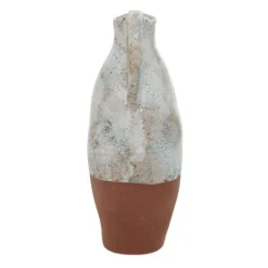 Kirkland's Home White And Rust Brown Ceramic Vase, 14 In.- Vases