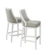 Kirkland's Home White And Swivel Bar Stools, Set Of 2- Bar Stools & Counter Height Stools