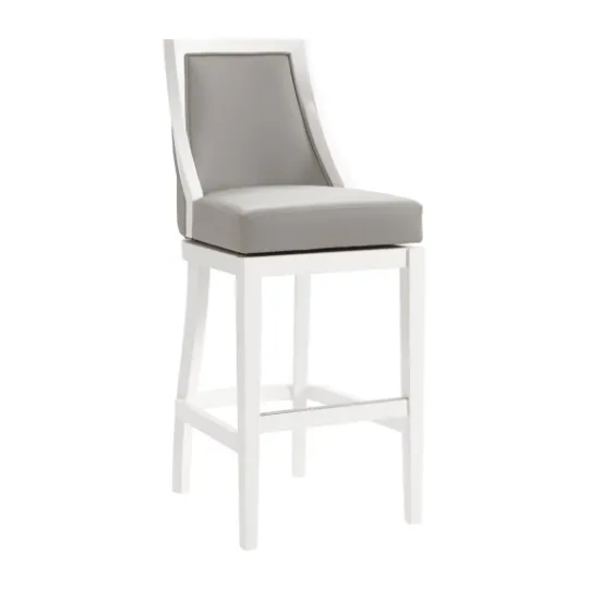 Kirkland's Home White And Swivel Bar Stools, Set Of 2- Bar Stools & Counter Height Stools