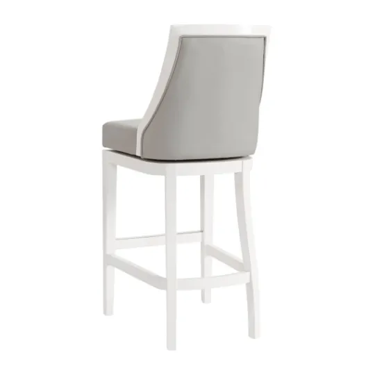 Kirkland's Home White And Swivel Bar Stool- Bar Stools & Counter Height Stools