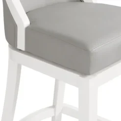 Kirkland's Home White And Swivel Bar Stool- Bar Stools & Counter Height Stools