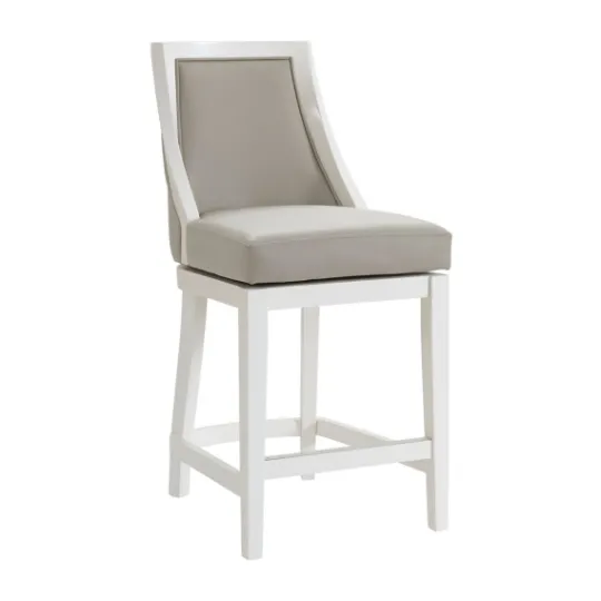 Kirkland's Home White And Swivel Counter Stools, Set Of 2- Bar Stools & Counter Height Stools