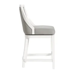 Kirkland's Home White And Swivel Counter Stools, Set Of 2- Bar Stools & Counter Height Stools