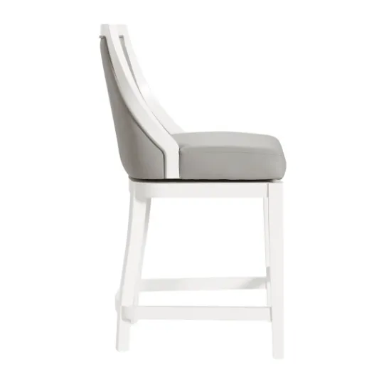 Kirkland's Home White And Swivel Counter Stools, Set Of 2- Bar Stools & Counter Height Stools