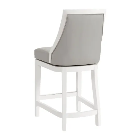 Kirkland's Home White And Swivel Counter Stools, Set Of 2- Bar Stools & Counter Height Stools