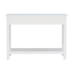 Kirkland's Home White Antique Pine X Console Table- Entryway Furniture