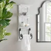 Kirkland's Home White Beadboard Shelves With Towel Bar Rack- Shelves
